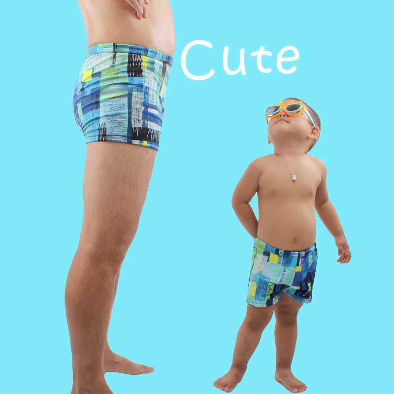

Men's parent-child swimming trunks Boys' swimming trunks Children's boxer shorts Swimwear Dad hot spring swimwear
