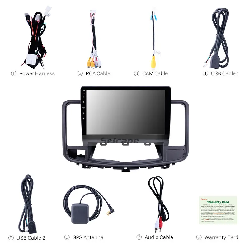 Seicane gps Navi 2Din Android 8 1 HD 10 &quotдля Nissan старая модель Teana 2009 2013 головное устройство с AUX