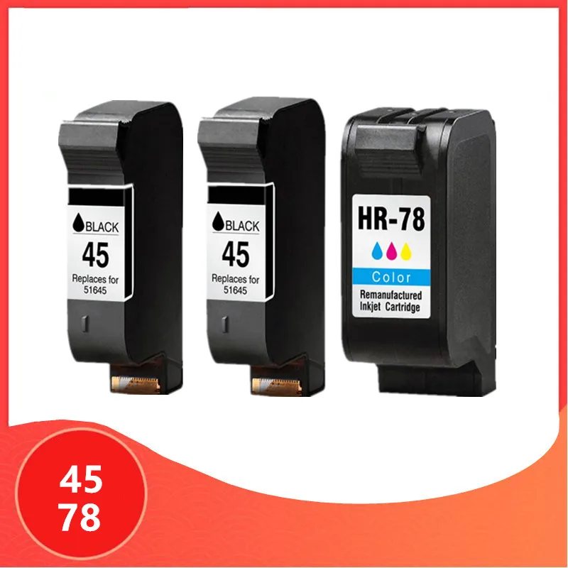 3 предмета в комплекте совместим для HP 45 78 чернильные картриджи hp deskjet 1220c 3820 3822 6122