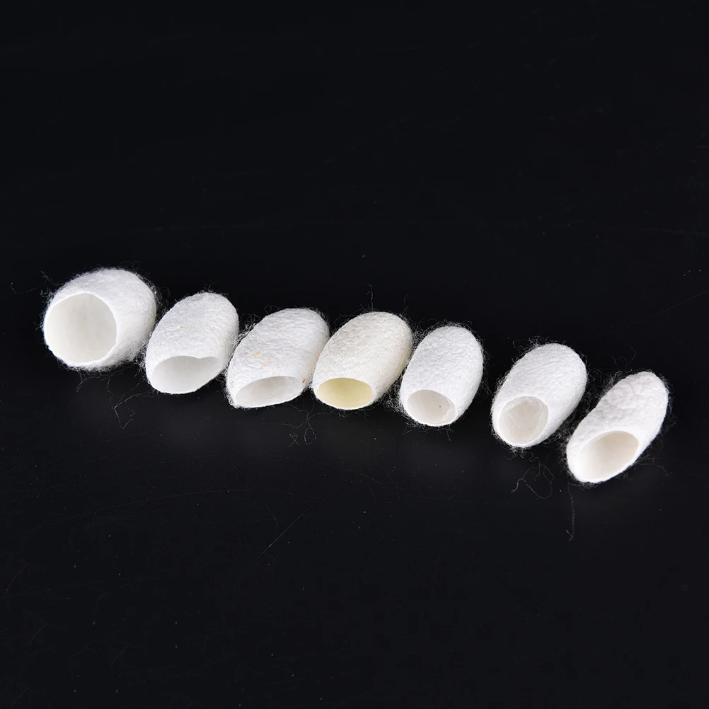 

30Pcs Natural Silkworm Cocoons Ball Exfoliating Scrub Blackhead Peel Off Face Cleaning Finger Cotton Pads