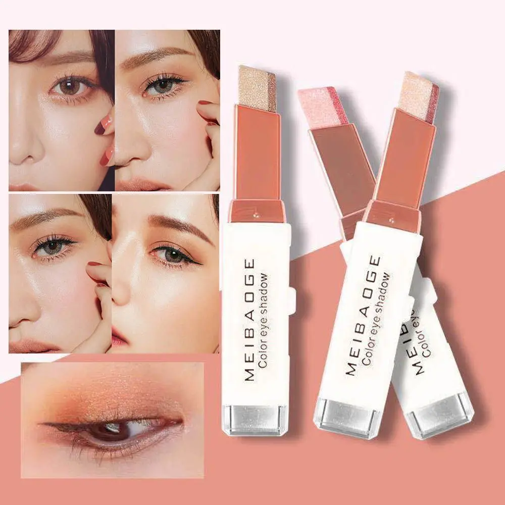 

6 шт., двухцветные тени для век с блестками