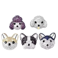 s2280 fashion jewelry cartoon dog stud earrings cute dogs zircon earings