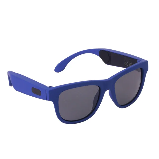 Blue Black Bluetooth наушники с костной проводимостью, умные спортивные солнцезащитные очки, беспроводные стерео музыкальные солнцезащитные очки, Спортивная гарнитура, наушники - Цвет: Blue Black