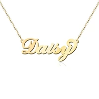 custom name necklace personalised letter gold plated chain pendant choker stainless steel necklaces for women jewelry gift