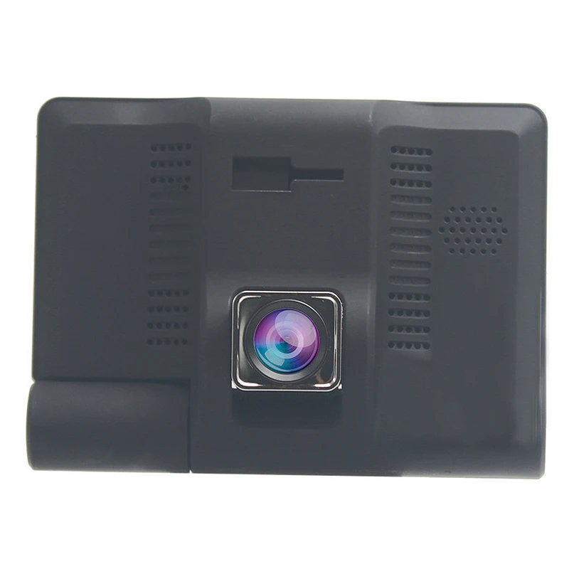 구매 4 인치 자동차 야간 투시경 카메라 G-센서 대시 캠, 터치 스크린 전면 후면 내부 3 렌즈 운전 레코더 (자동차 충전기 포함)