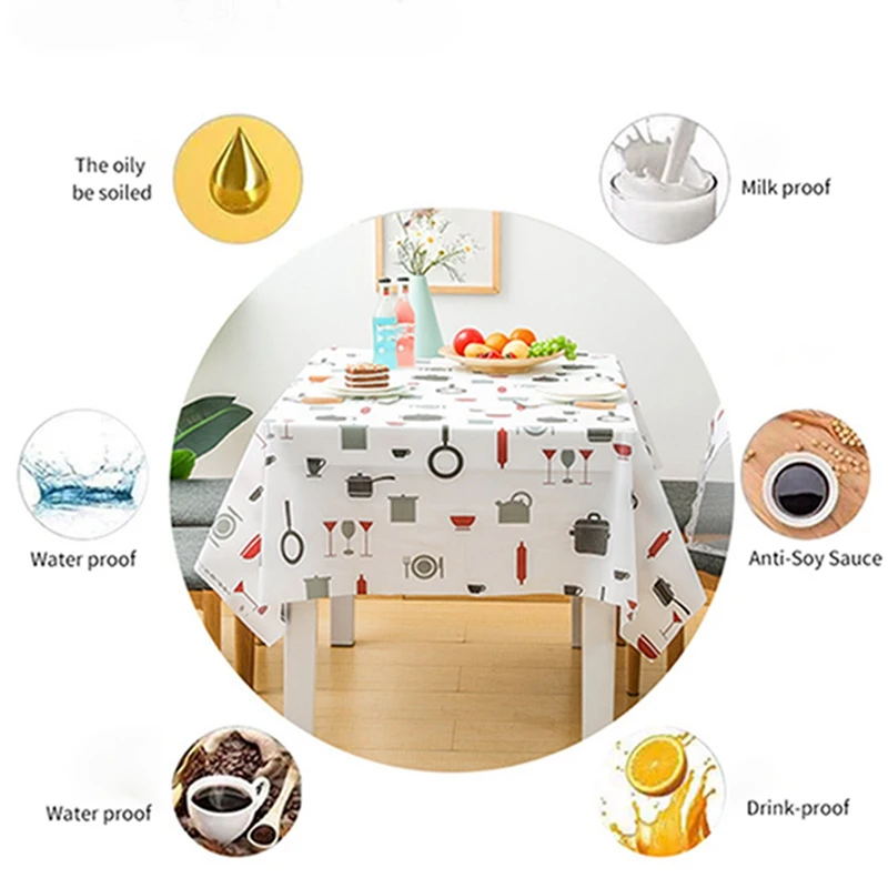

Nordic Style Table Cloth Rectangular Table Cover Waterproof Tablecloth Oil-proof Dinning Tablecloths Kitchen Decoration