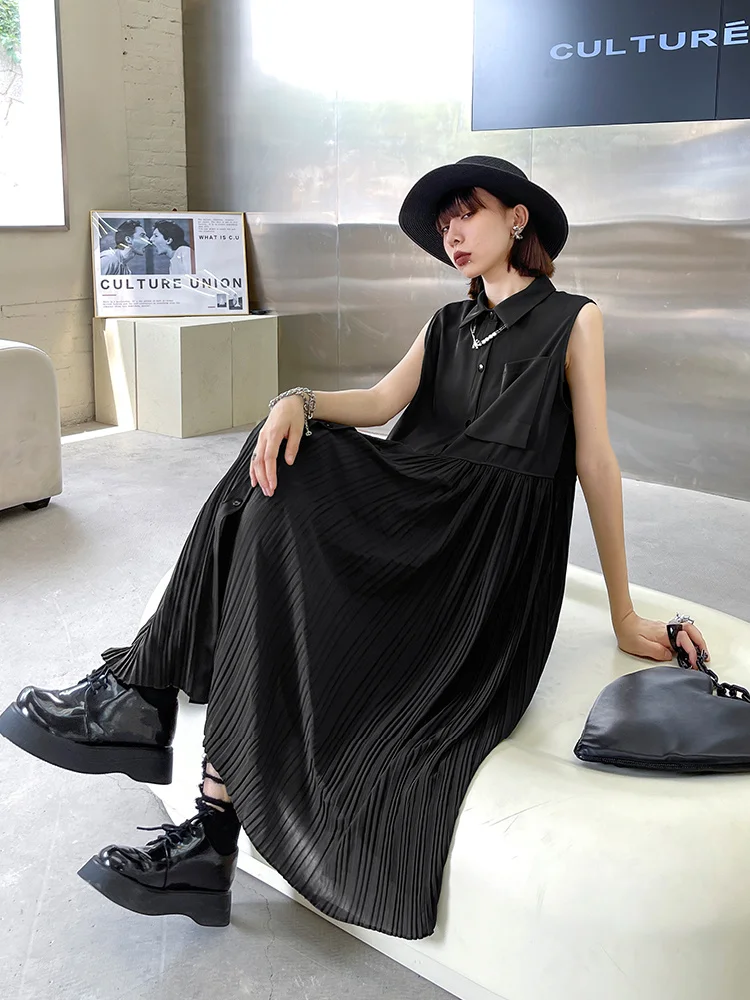 XUXI – robe Sexy sans manches pour femmes, Streetwear, ample, Slim, coréen, au-dessus du genou, jupe fine, été 2021, E2202