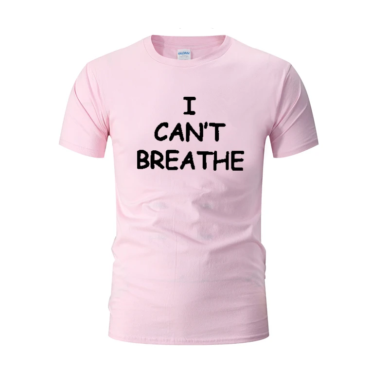 

I Can't Breathe Unisex Men Women Print T Shirt 100% Cotton Matter George Floyd Artwork Tee Summer Sleeve O Neck Loose Tshirt