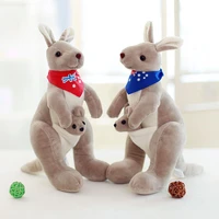 45cm kangaroo mother and child doll cute animal plush toy birthday gift childrens toy