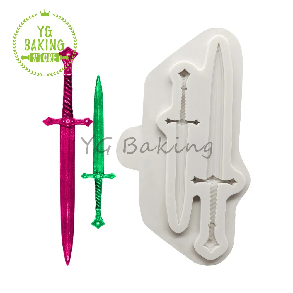 

Формочка силиконовая в виде меча Dorica, «сделай сам», форма для шоколада ручной работы, инструменты для украшения тортов, принадлежности для в...