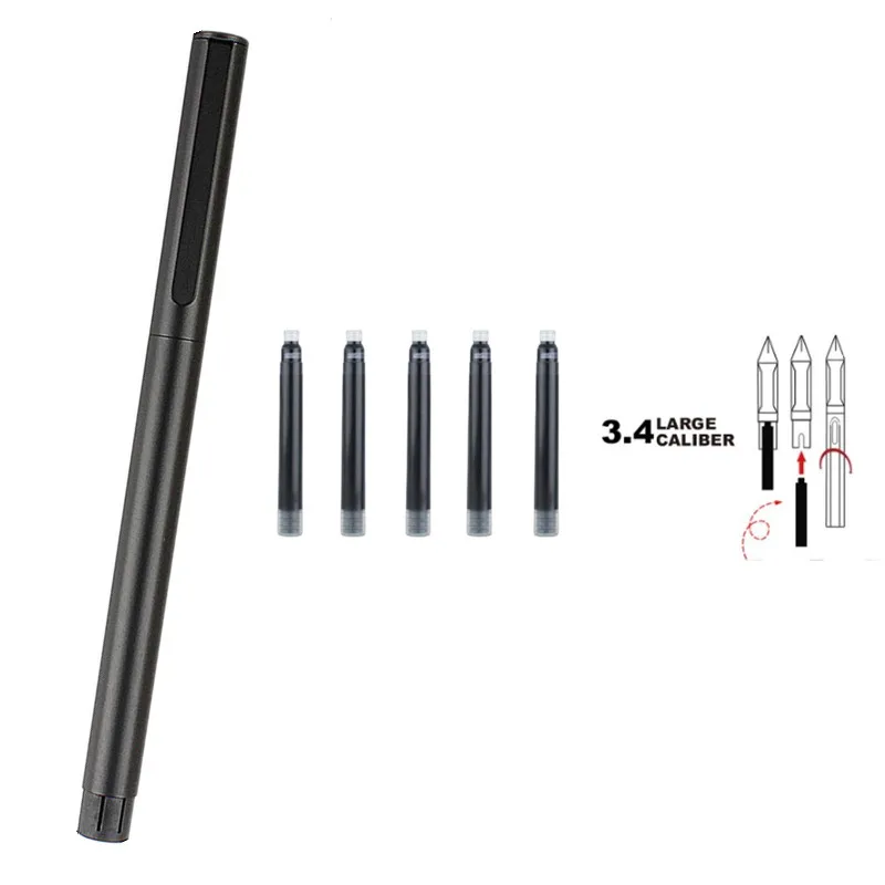

Luxury quality Jinhao 65 Black Colors Business office Fountain Pen student School Stationery Supplies ink calligraphy pen
