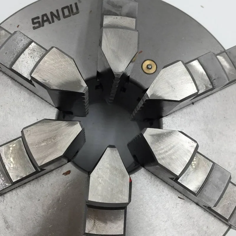 

200mm 8 Inch 6 Jaw Lathe Chuck Self Centering SANOU K13-200 Hardened Reversible Mounting Tool for Drilling Milling Woodworking