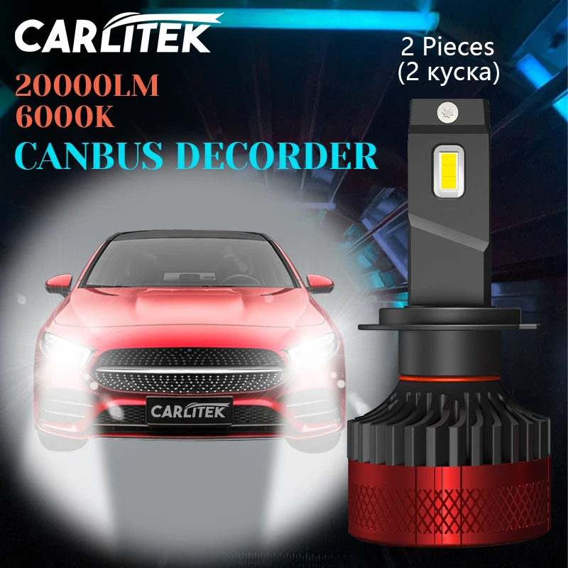 

Carlitek H7 LED Headlamp 20000LM H4 H7 9012 HIR2 H11 H9 H8 9005 9006 HB3 HB4 F3 F5 CSP Chip Canbus Error Free Bulbs In Dashboard