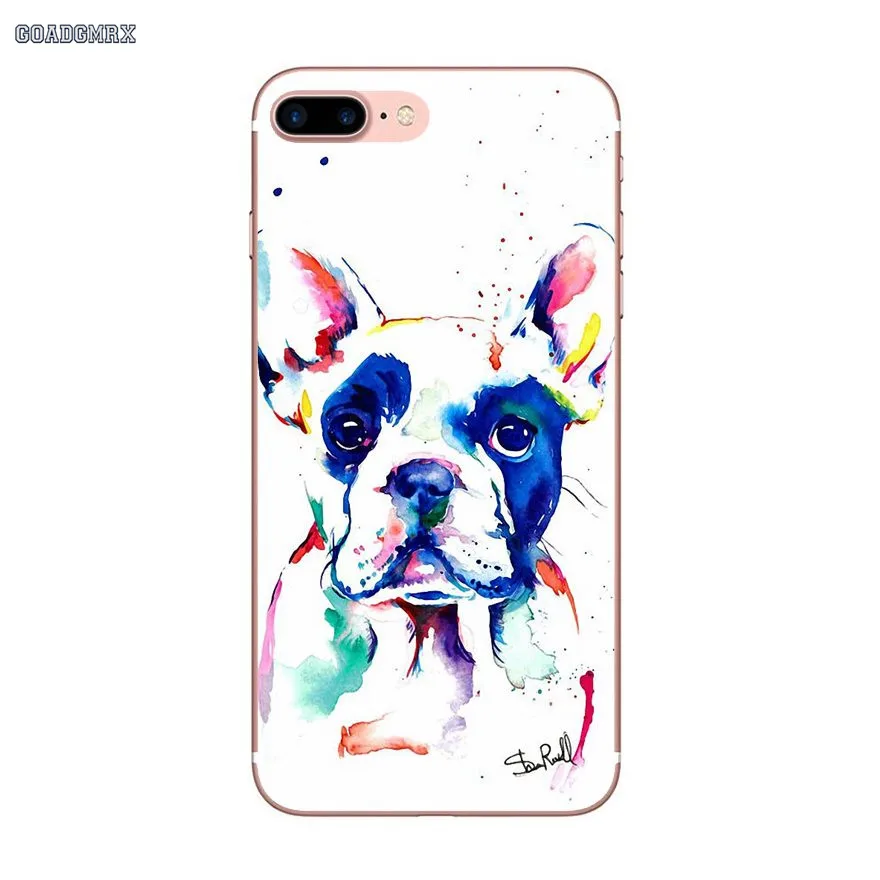 Для iPhone 11 X XR XS Pro MAX 4 4s 5 5S SE 5C 6 6S 7 8 Plus Французский бульдог Бостон-терьер щенок прозрачные мягкие чехлы - Цвет: image 8