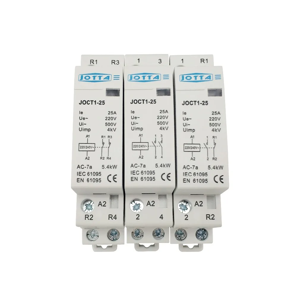 Американская классификация проводов 2р 16A/20A/25A 220 V/230 V 50/60HZ din rail AC контактор для дома 1NO 1NC/2NO/2NC