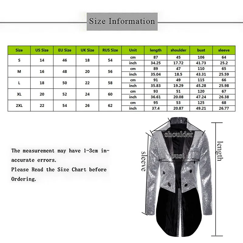 

Formal Men Sequin Tuxedo Suit Jacket For Wedding Shiny Steampunk Club Blazer Jacket Gothic Stage Costume Suit Coat Masculino