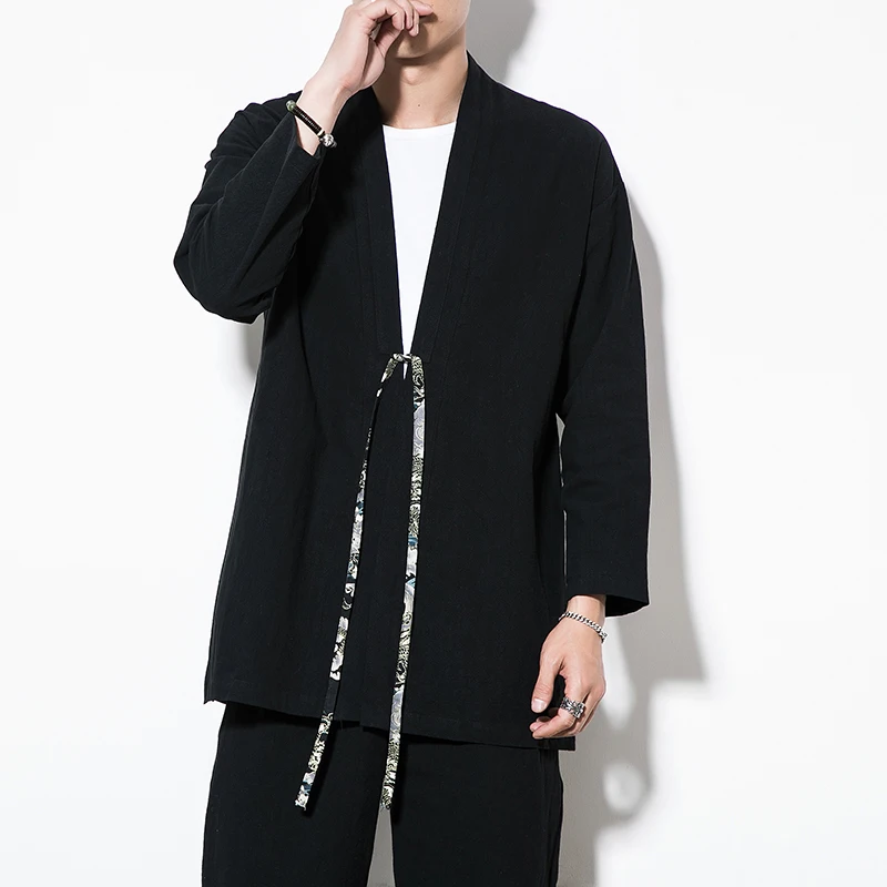 Мужской кардиган в китайском стиле осеннее пальто ветровка мужское китайское