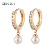 fashion pearl zircon earrings womens temperament earrings luxury wedding jewelry gifts anniversary party accessories wholesale