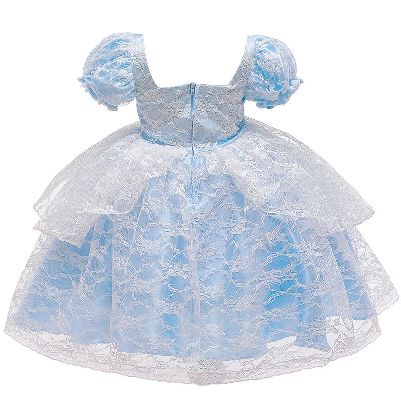 Baby Princess Dress Christmas Party Halloween Cosplay Costume Kids Lace Puff Sleeve Dresses for Girls Wedding | Детская одежда и