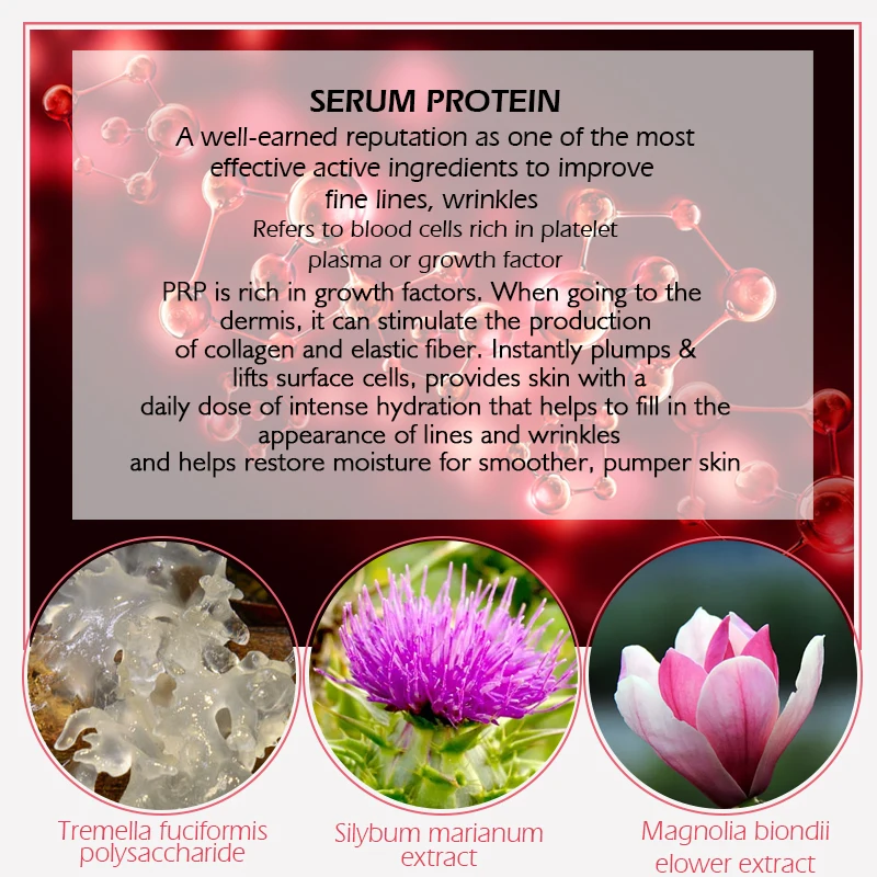 

VIBRANT GLAMOUR Serum Protein Eye Cream anti-aging anti wrinkle puffiness collagen Lifting Firming Skin Remover Dark Circles