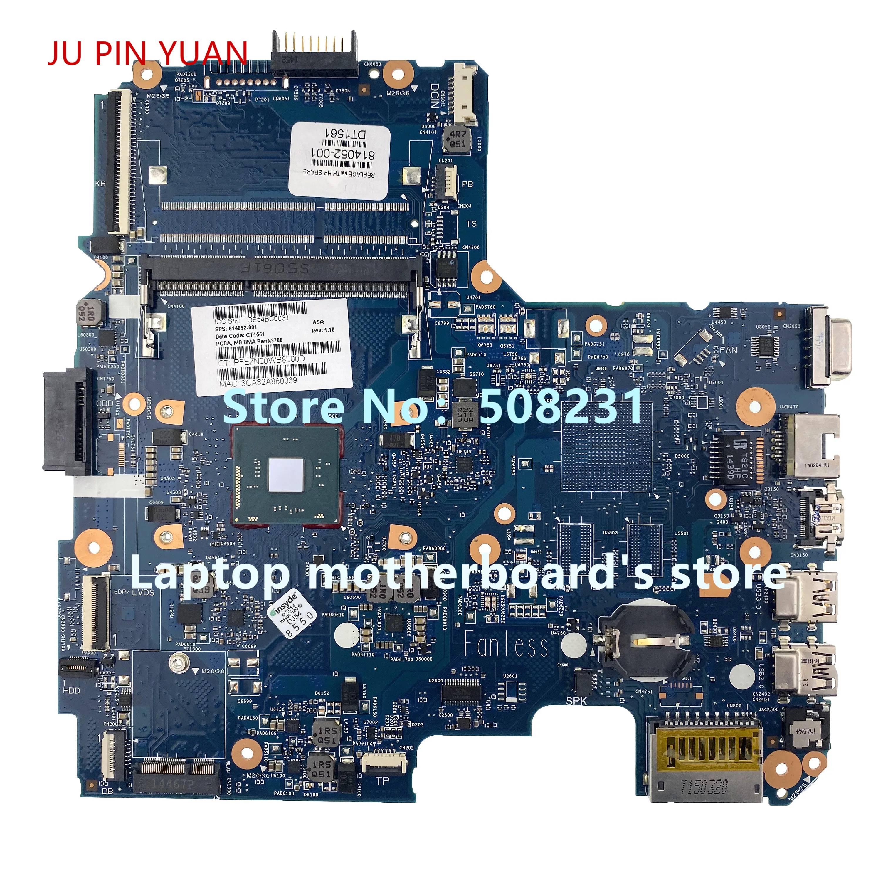 

Материнская плата для ноутбука HP 240 G4 14-AC N3050 814052-001 814052-601 814052-501 6050A2730601-MB-A01