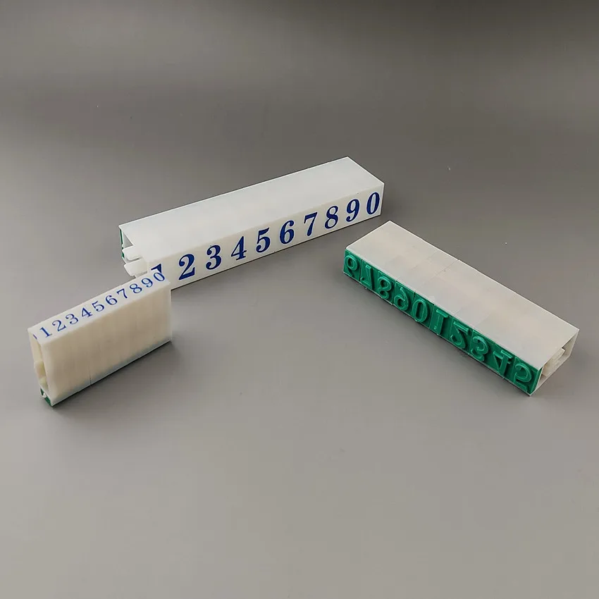 Adjustable Removable Movable Seal Stamp Printing by Hand Numbers Combination 0-9 Plastic Stamped Clearly 1 set | Канцтовары для