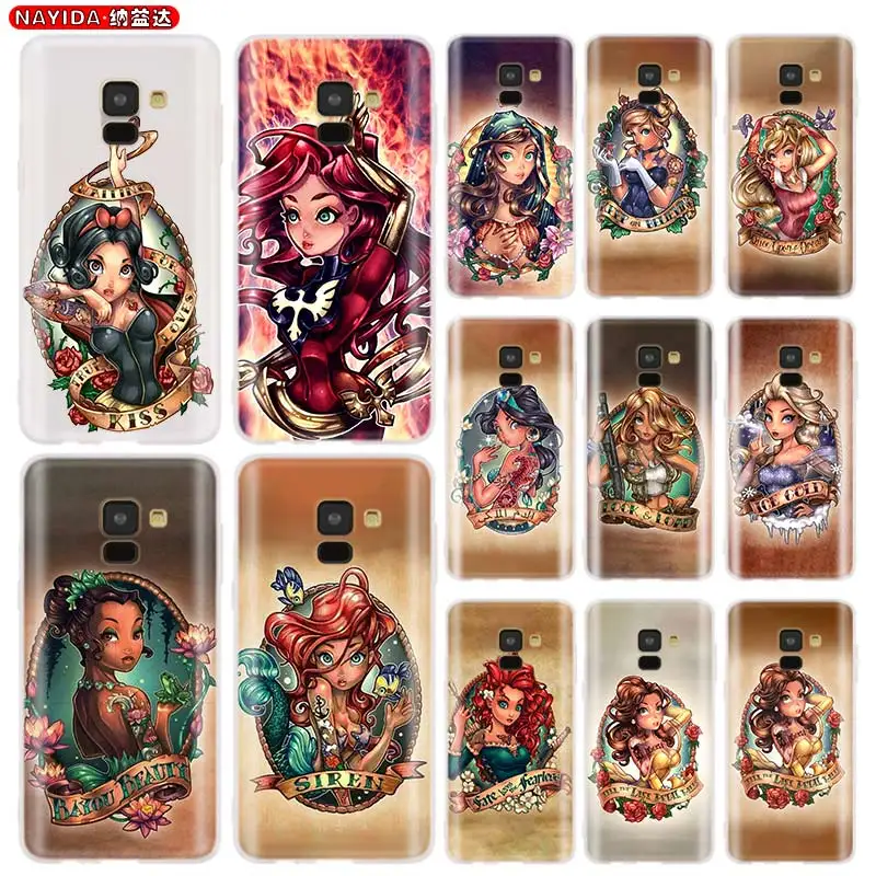 

Phone Case for Samsung galaxy A21 A31 A41 A51 A71 A90 A80 A70 A60 A50 A40 A30 A20 A10 soft silicone Cases Tattoos Princess