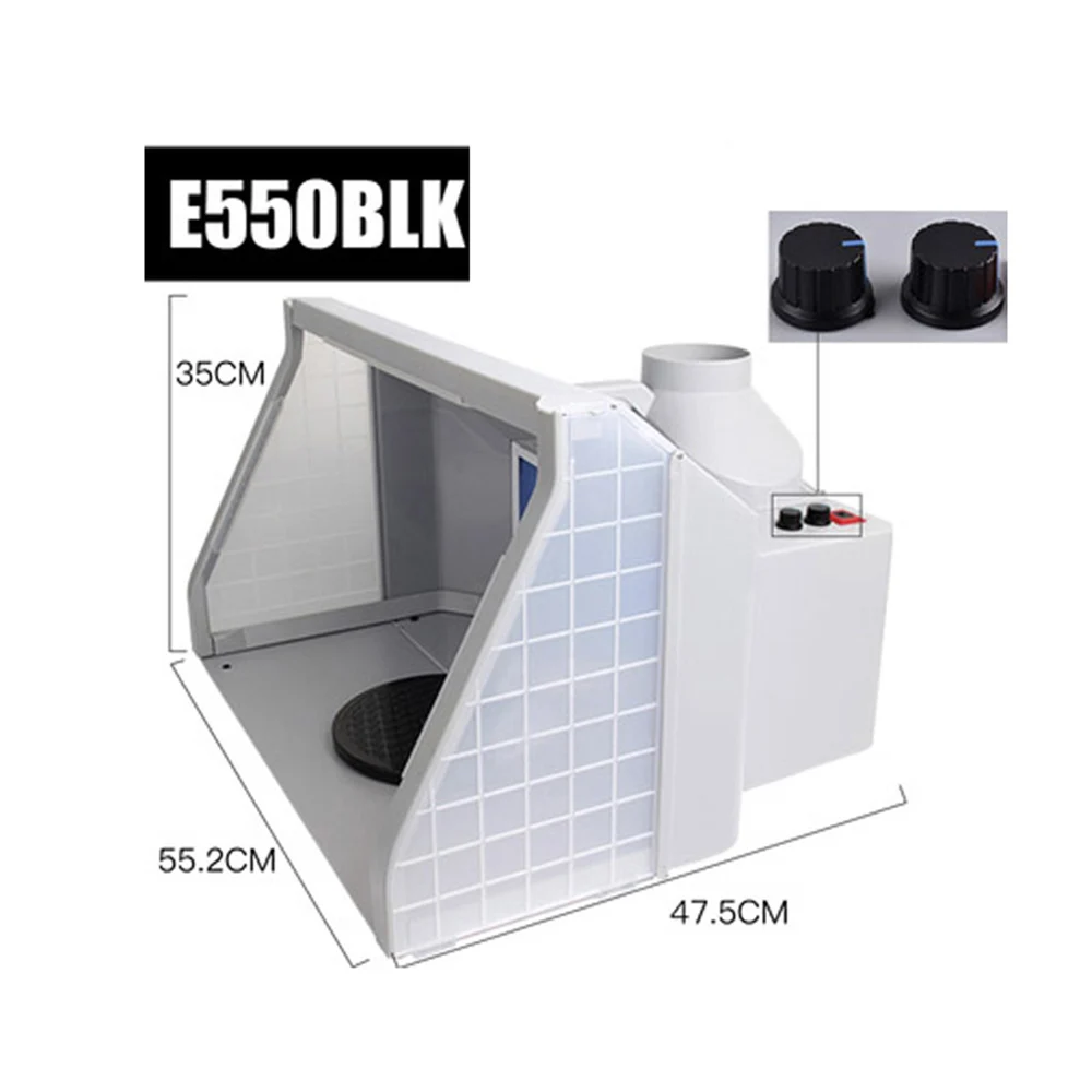 HS E550BLK распылительная камера для хобби рисования с буксировочным двигателем