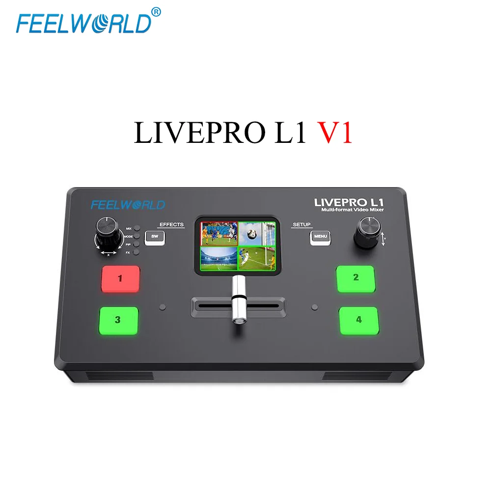 Мультиформатный Смеситель для видео FEELWORLD LIVEPRO L1 V1 коммутатор с 4 входами HDMI