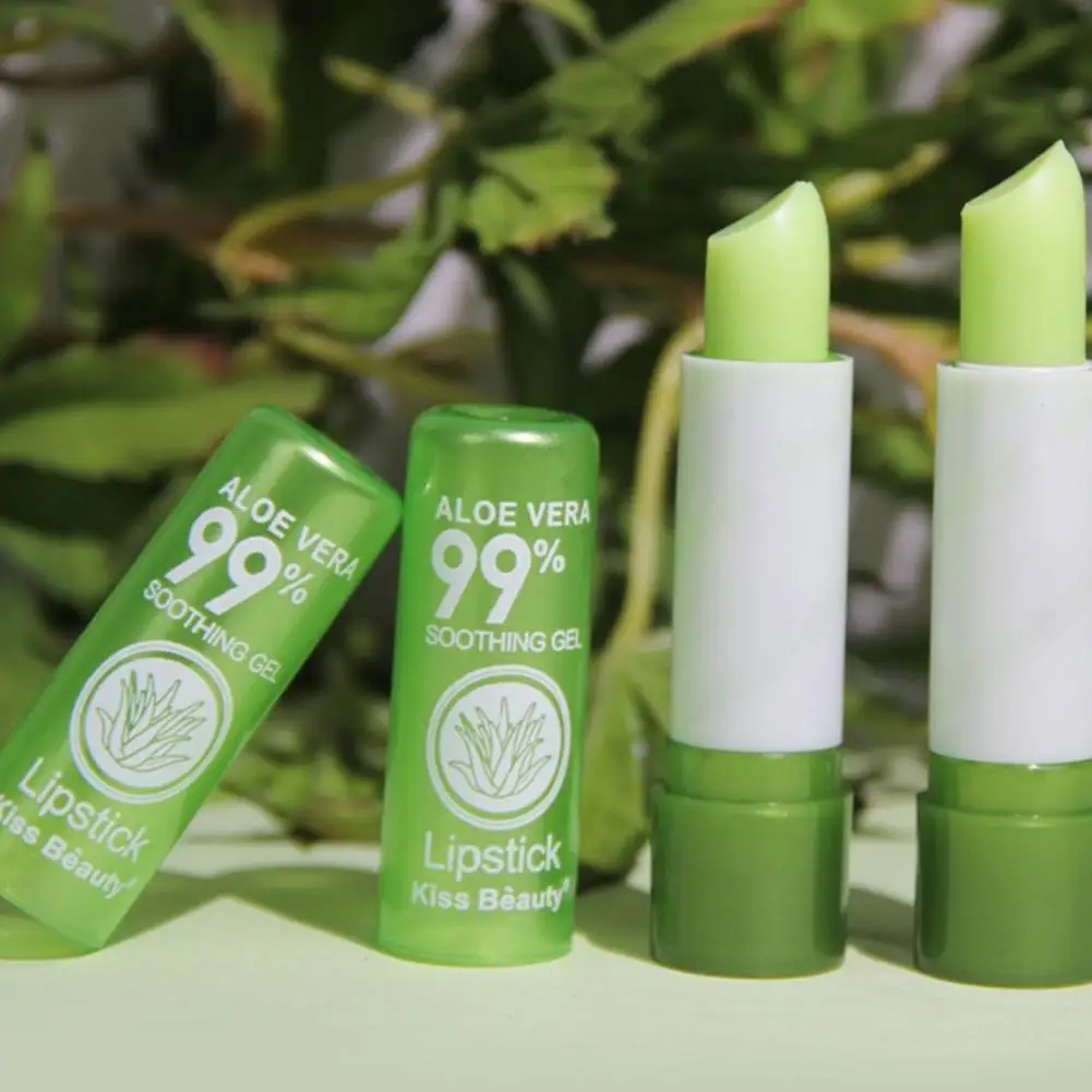 

1pcs Moisture Lip Balm Long-lasting Natural Aloe Vera Lipstick Color Mood Changing Long Lasting Moisturizing Lipstick Anti Aging