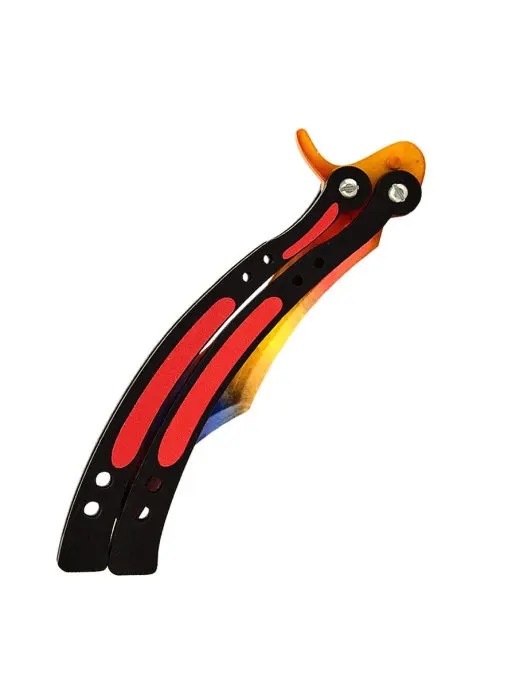 Деревянный детский игрушечный нож Бабочка (butterfly knife) Мраморный Градиент (реплика)