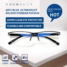 Модные ульсветильник Полуободковые очки с защитой от Blu-Ray очки для чтения мужские и женские ретро очки по рецепту + 100 до + 400