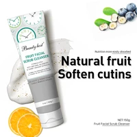 beauty host fruit facial scrub cleanser delicate dense foam to easily remove grease revitalize and offers smooth brighten skin