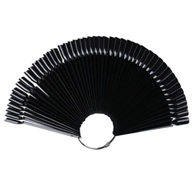 

12/32/50 Tips False Fake Nail Art Polish Fan Shape Color Card Plastic Practice Stick Chart Palette Display Board Tools With C1FF