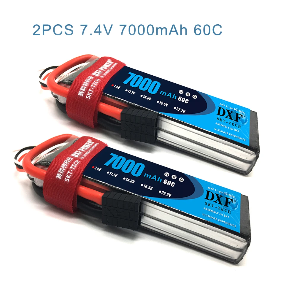 DXF Батарея Lipo 2S 3S 7,4 V 11,1 V 5200 мА/ч, 7000 мА/ч, 60C 120C 100C 200C 25C 50C на колесиках 1000 мАч 3S FPV RC вертолет автомобиля