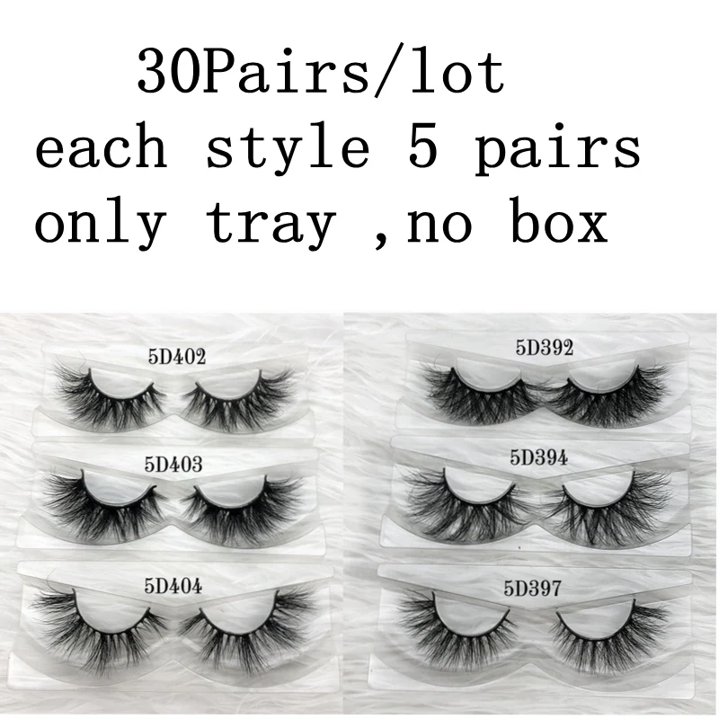 6 style 30 pairs Mikiwi 30 пар в упаковке 3D норковые ресницы только лоток без коробки норковые ресницы Объемные индивидуальные драматические ресницы - Цвет: 6 style 30 pairs