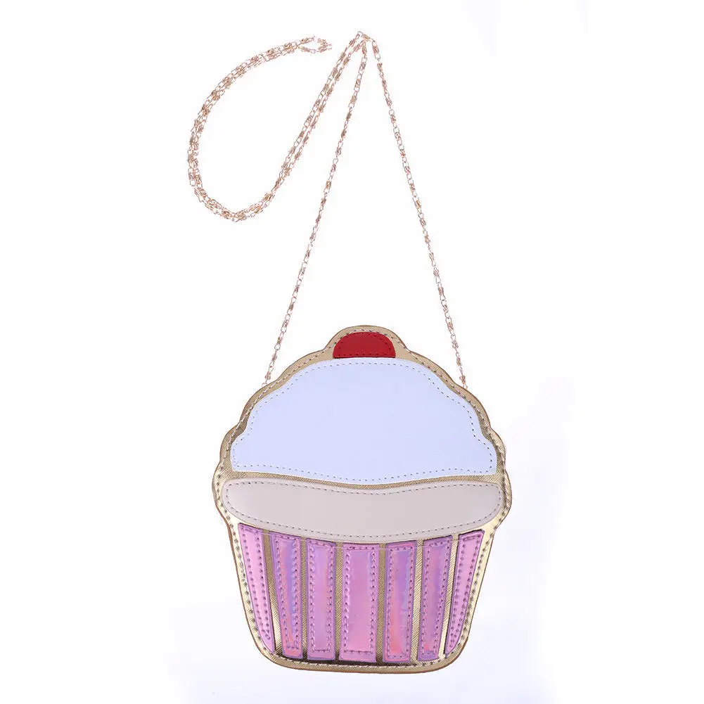 White cake Bag Женские милые фрукты, кожаные сумки на плечо, женские сумки-клатчи, сумка-мессенджер, наплечная сумка-портфель - Цвет: White cake Bag