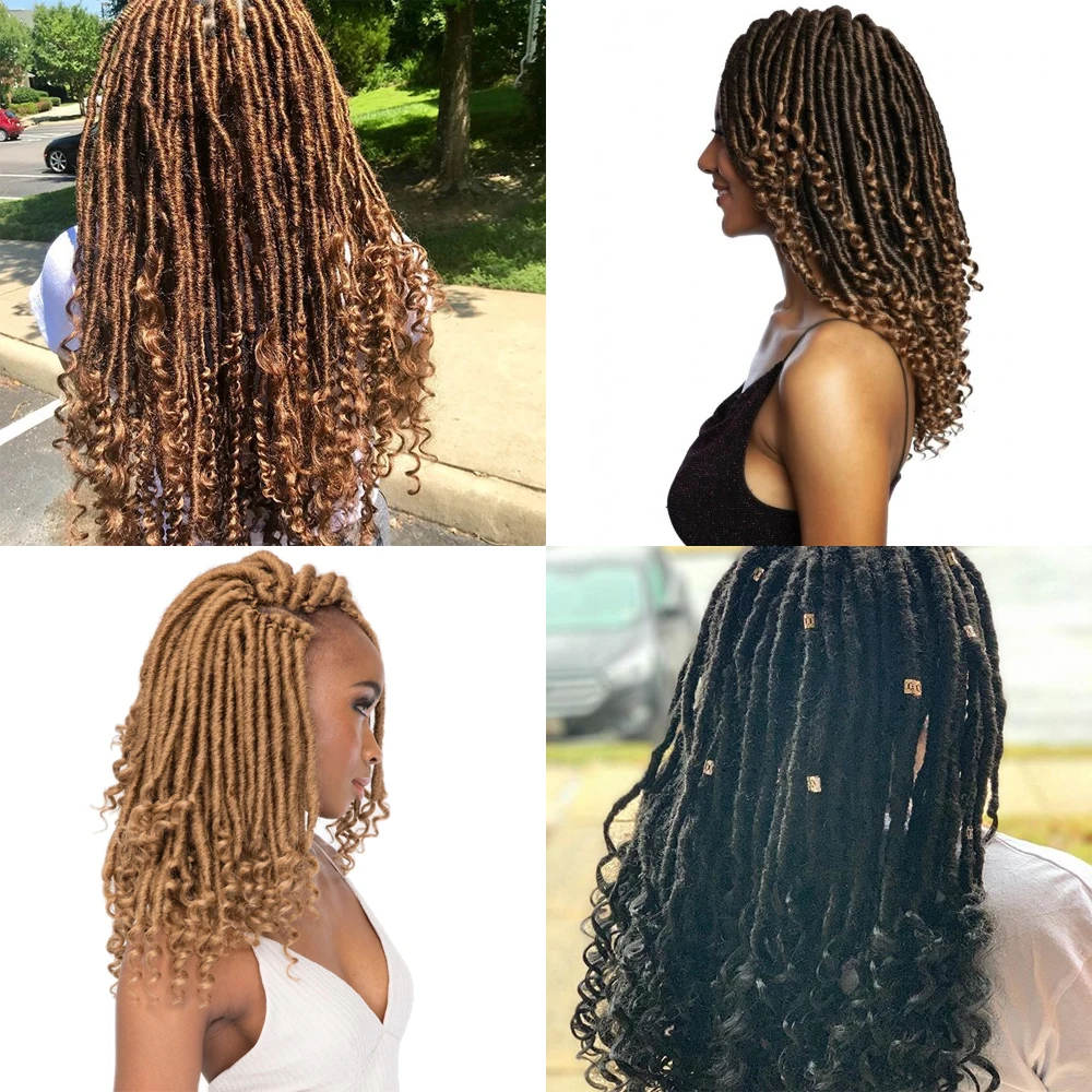 

Faux Locs Crochet Braids hair 18inch 20roots Soft Dreadlocks Natural Braids Synthetic Braiding Hair Extension Deadlocks