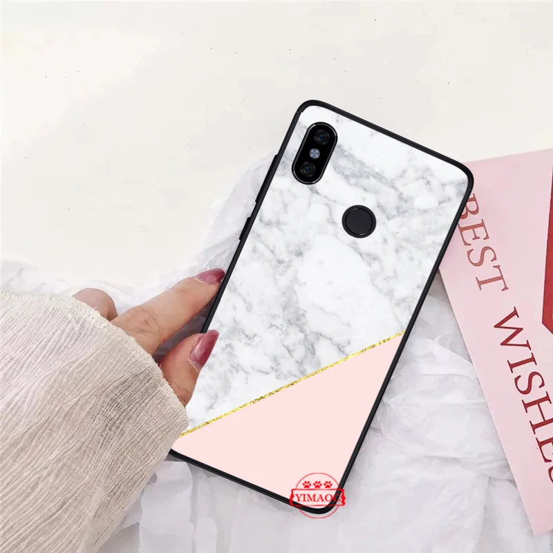 Мягкий силиконовый чехол для Redmi 4A 4X5 Plus 5A 6 Pro 6A 7 7A S2 Go K20 Note Prime 8 из гранита с Золотой