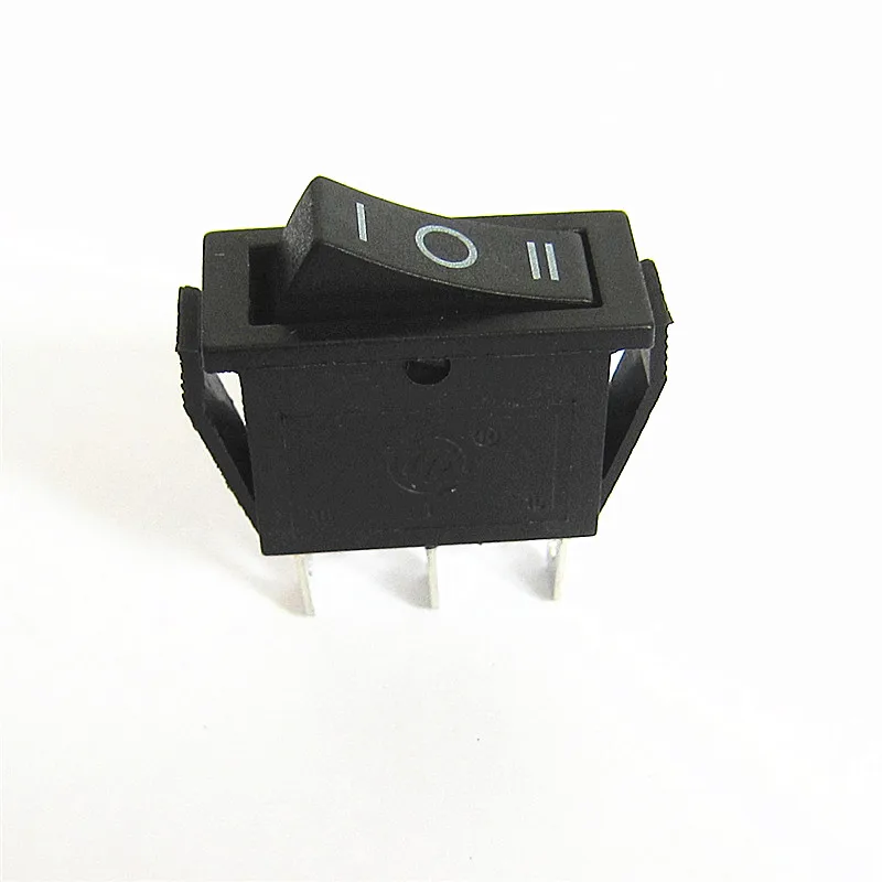 

5PCS KCD3 Rocker Switch 15A /20A 125V/250V ON-OFF-ON 3 Position 3 Pin Electrical equipment Power switch black