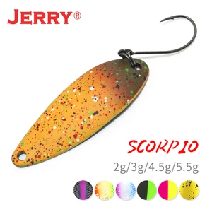 Джерри Скорпион, 3 г, 4,5 г, приманка для ловли форели, колеблющиеся блесны, металлический одинарный крюк, сверхлегкая рыба, Спиннербейт