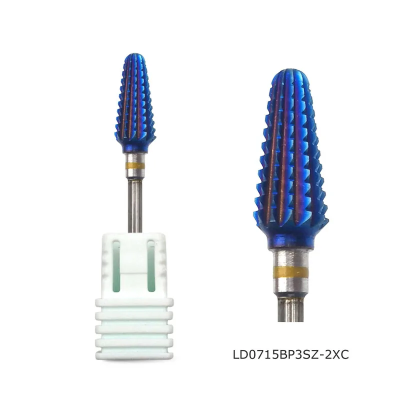LD0715BP3SZ-2XC HYTOOS сверла с фиолетовым покрытием из карбида вольфрама для ногтей 3/3" роторные сверла маникюрные наконечники аксессуары для сверл фреза инструмент - Цвет: LD0715BP3SZ-2XC