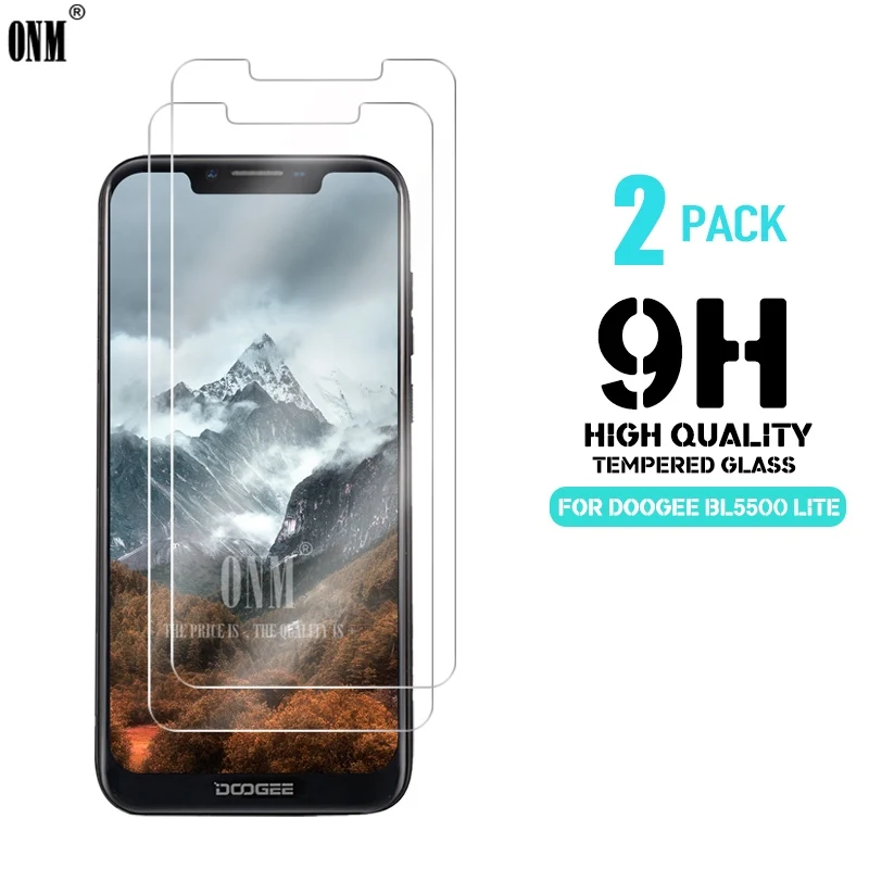 2 шт закаленное стекло Для DOOGEE BL5500 LITE протектор экрана 2.5D 9H защитная пленка |