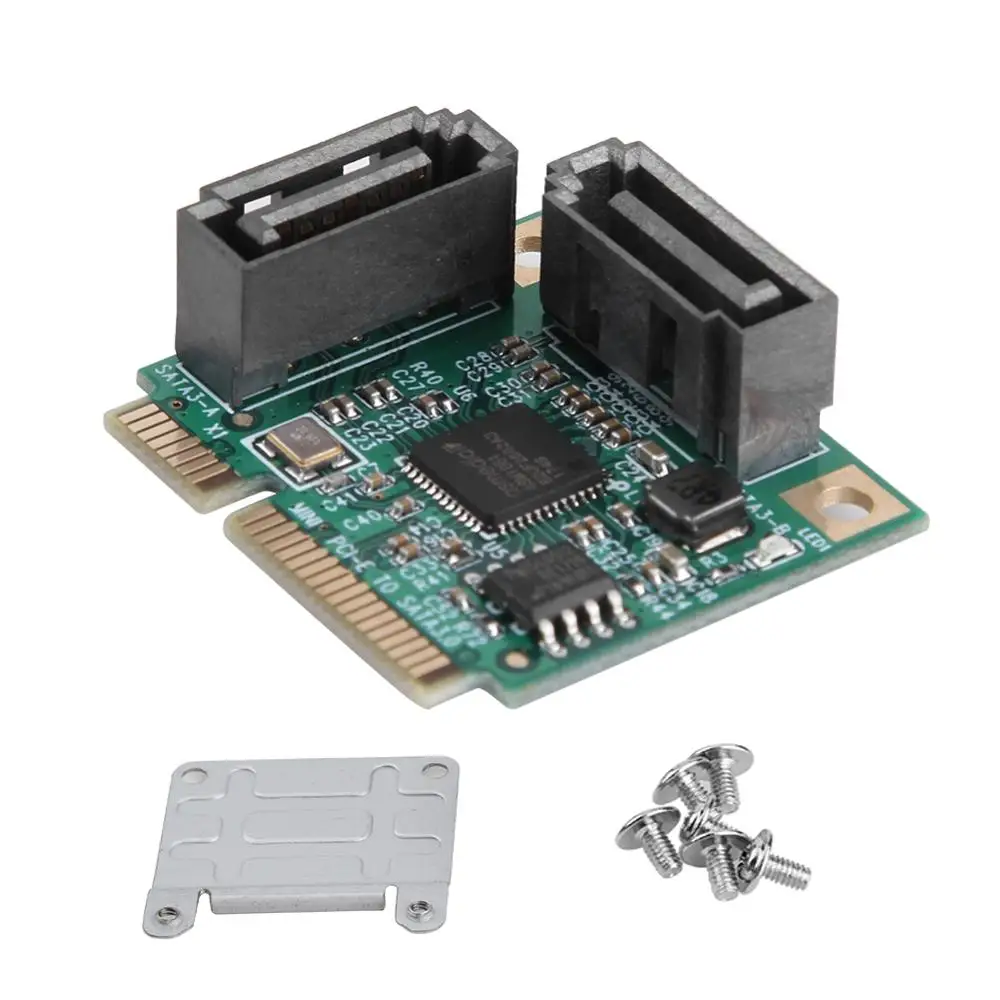 ALLOYSEED 2 порта Mini PCI-E для SATA 3,0 карта расширения высокоскоростной ПК жесткий диск Аксессуары для Win8/7/Vista/2003/XP для MAC
