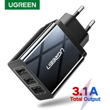 Ugreen USB зарядное устройство для iPhone Xs X 8 7 быстрое зарядное устройство для samsung Xiaomi huawei настенное зарядное устройство адаптер ЕС зарядное устройство для мобильного телефона