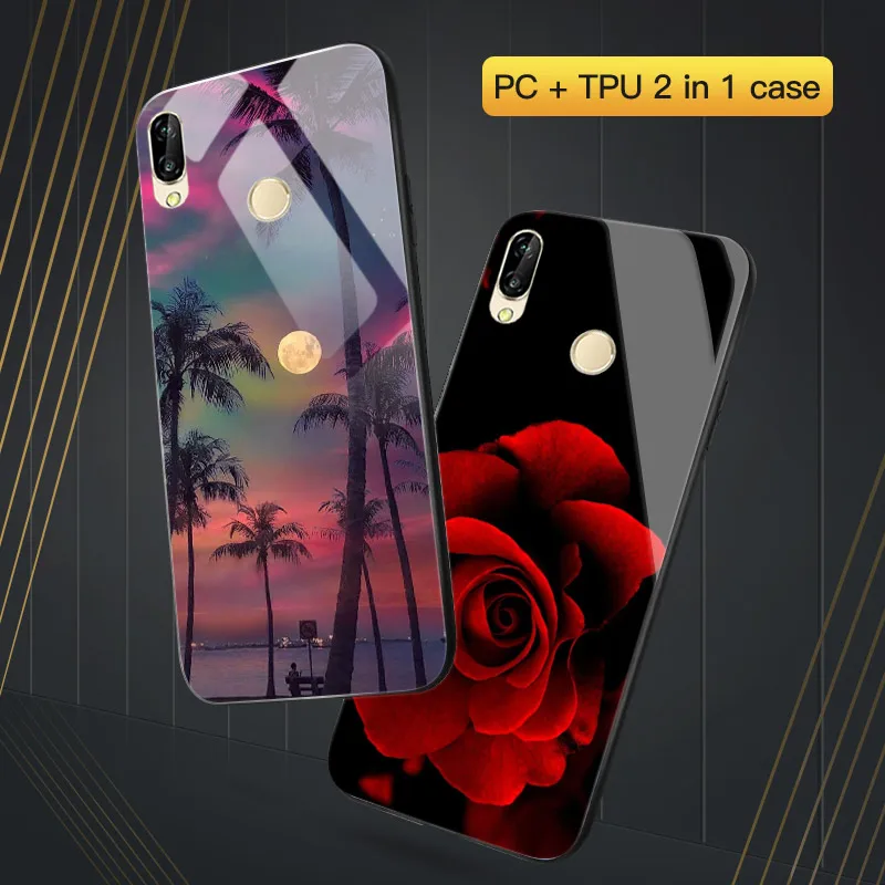 Для huawei P Smart чехол Y5 Lite Y6 Y7 Prime PRO задняя крышка Жесткий PC TPU черный чехол для huawei PSmart Plus NOVA 3i 3e 2i 4e чехол