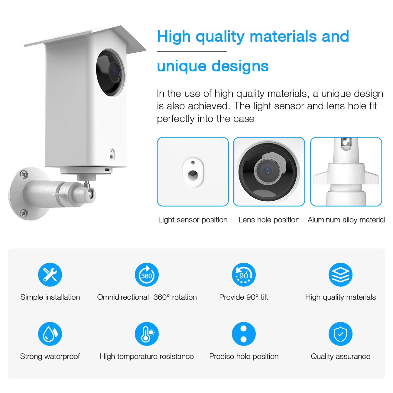 360° Adjustable Wall Mount Bracket for Wyze Cam Pan V2 with Silicon WeatherProof Protective Skin Cover