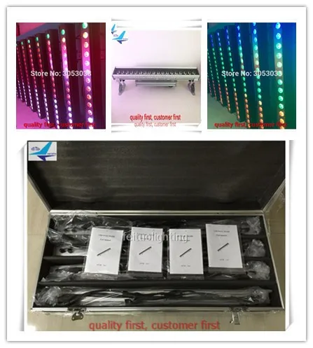 4 + flycase/лот контроль Точки Водонепроницаемый 14x18 Вт RGBWA UV 6in1dmx IP65 линейный свет