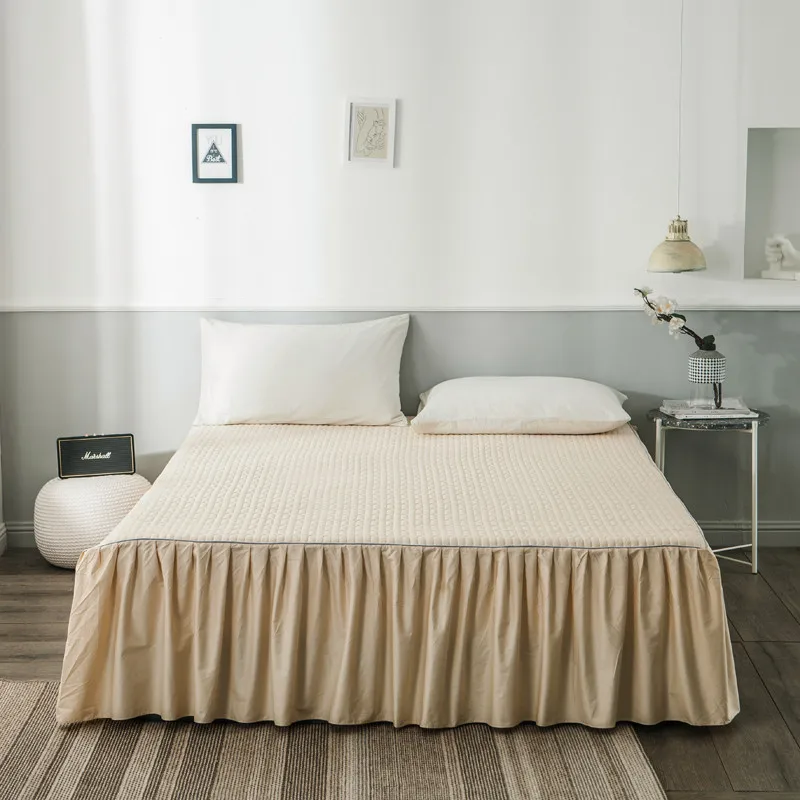 Новинка 2019 хлопковое стеганое покрывало натяжная простыня наволочки однотонное