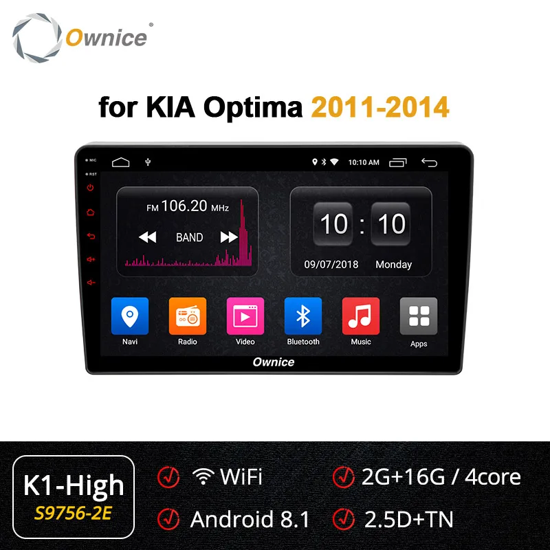 S9756-2 K1 HIGH Ownice 8 ядерный Android 9,0 2Din 4G 360 Panorama DSP автомобильный DVD радио плеер K5 K6 gps навигация для Kia optima 2005 2006 2011 - Цвет: S9756-2 K1 HIGH